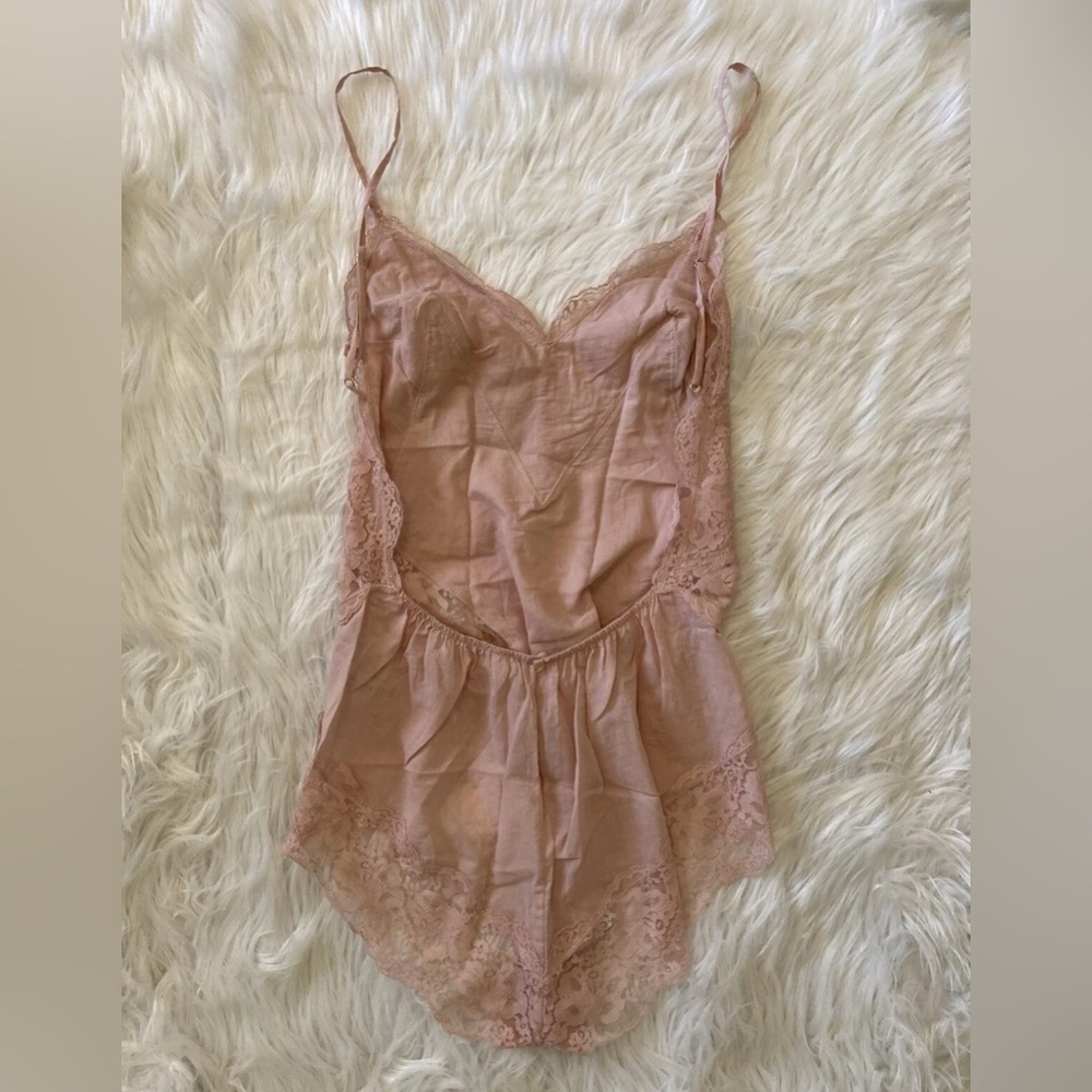 Zimmermann New Botanica Teddy Lace Bodysuit Dusty Pink Size 1 - Picture 4 of 4